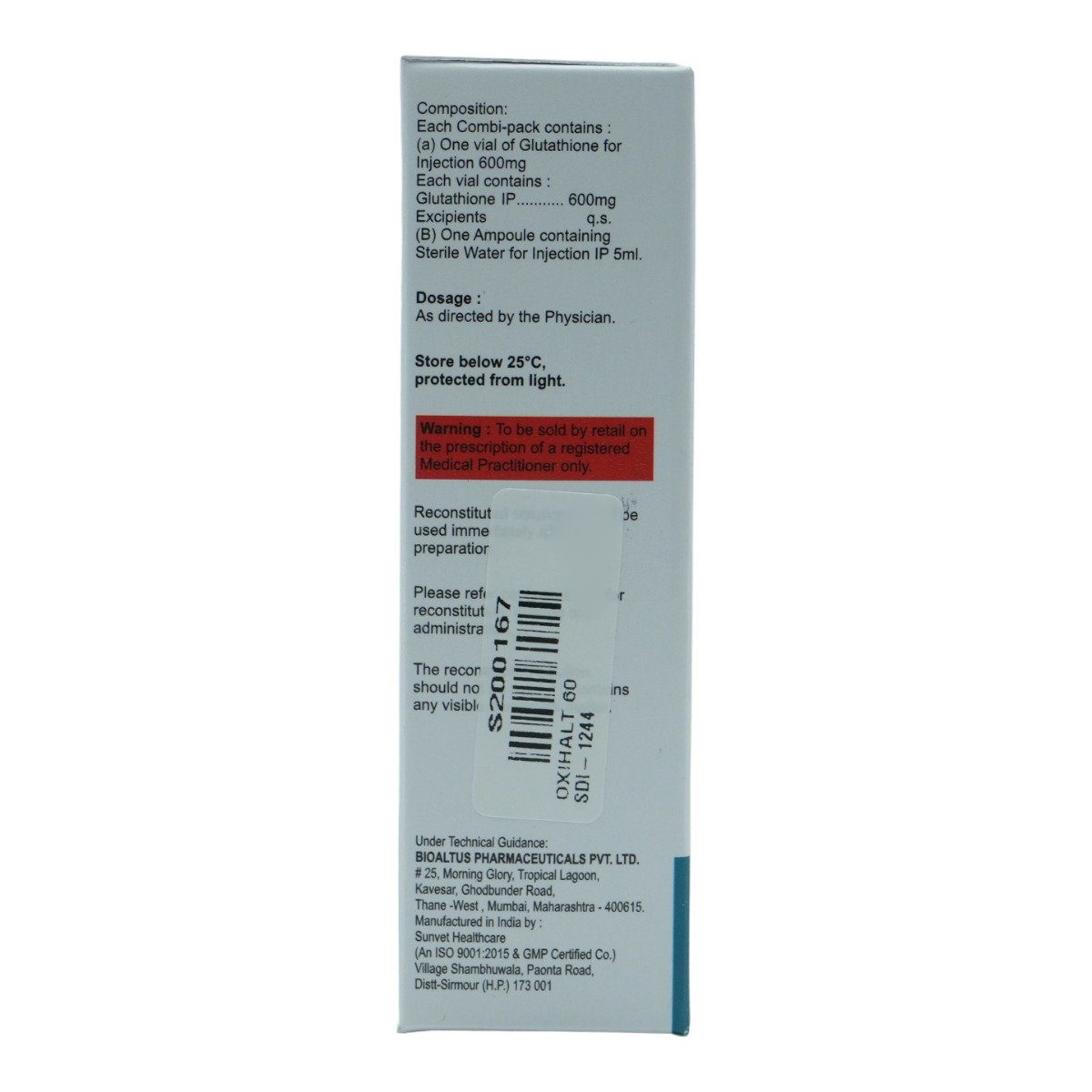Oxihalt 600 mg Injection 1's, Pack of 1 INJECTION Oxihalt 600 mg Injection 1's, Pack of 1 INJECTION