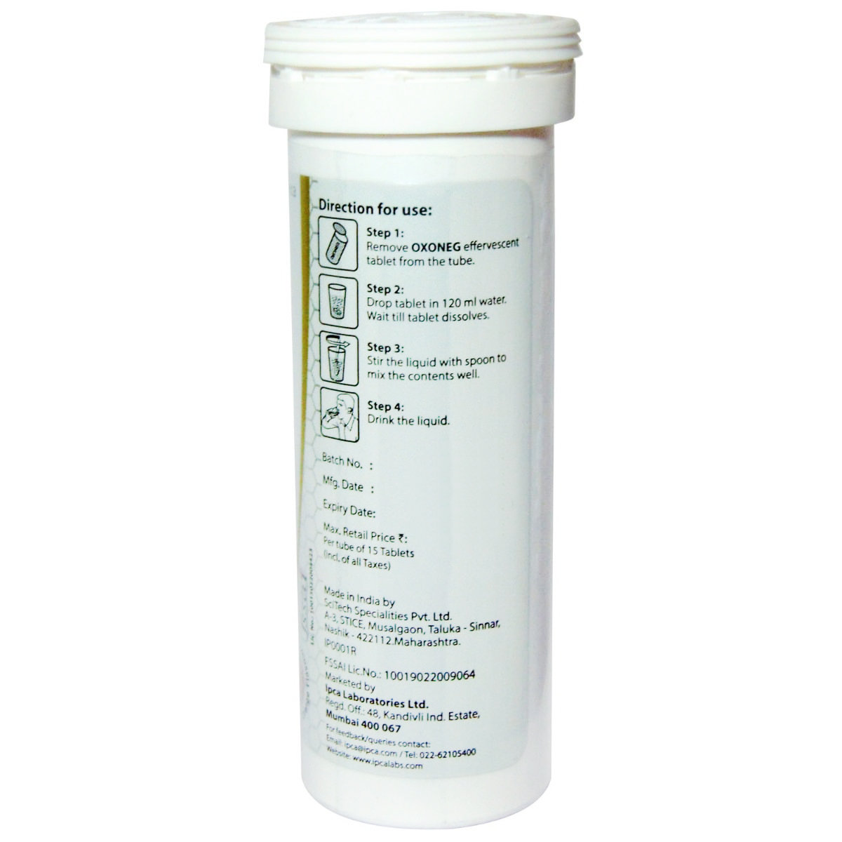 Oxoneg Orange Flavour Effervescent Tablet 15's, Pack of 15 TabletS Oxoneg Orange Flavour Effervescent Tablet 15's, Pack of 15 TabletS