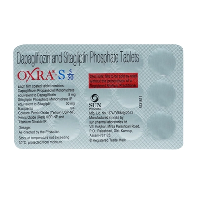 Oxra-S 5/50 mg Tablet 15's, Pack of 15 TabletS