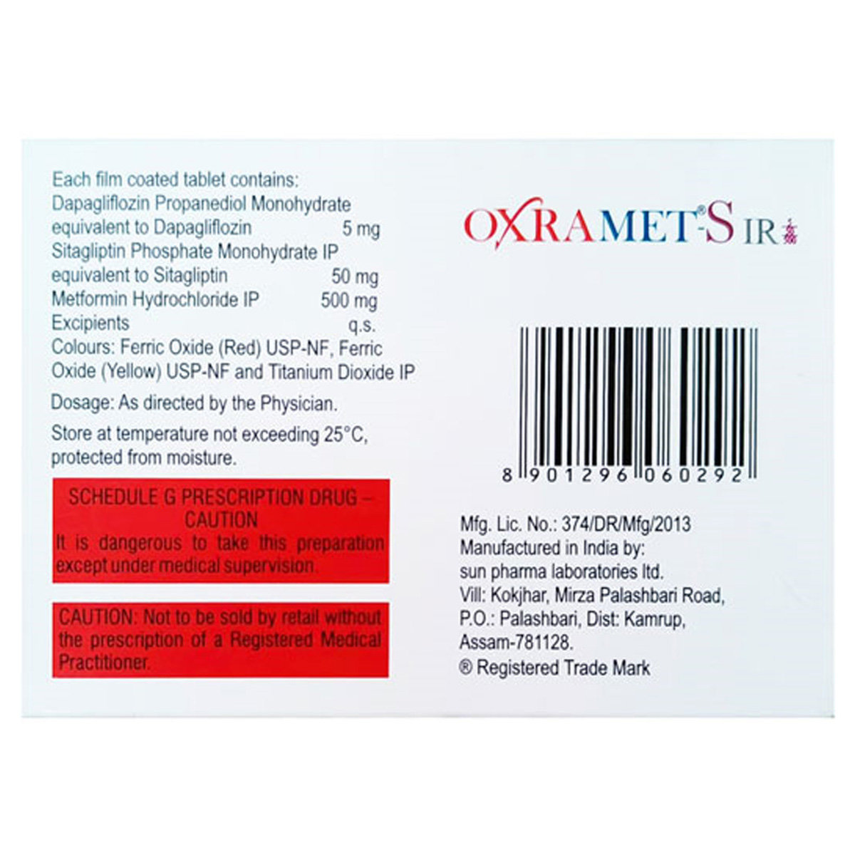 Oxramet-S IR 5/50/500 Tablet 7's, Pack of 7 TabletS Oxramet-S IR 5/50/500 Tablet 7's, Pack of 7 TabletS