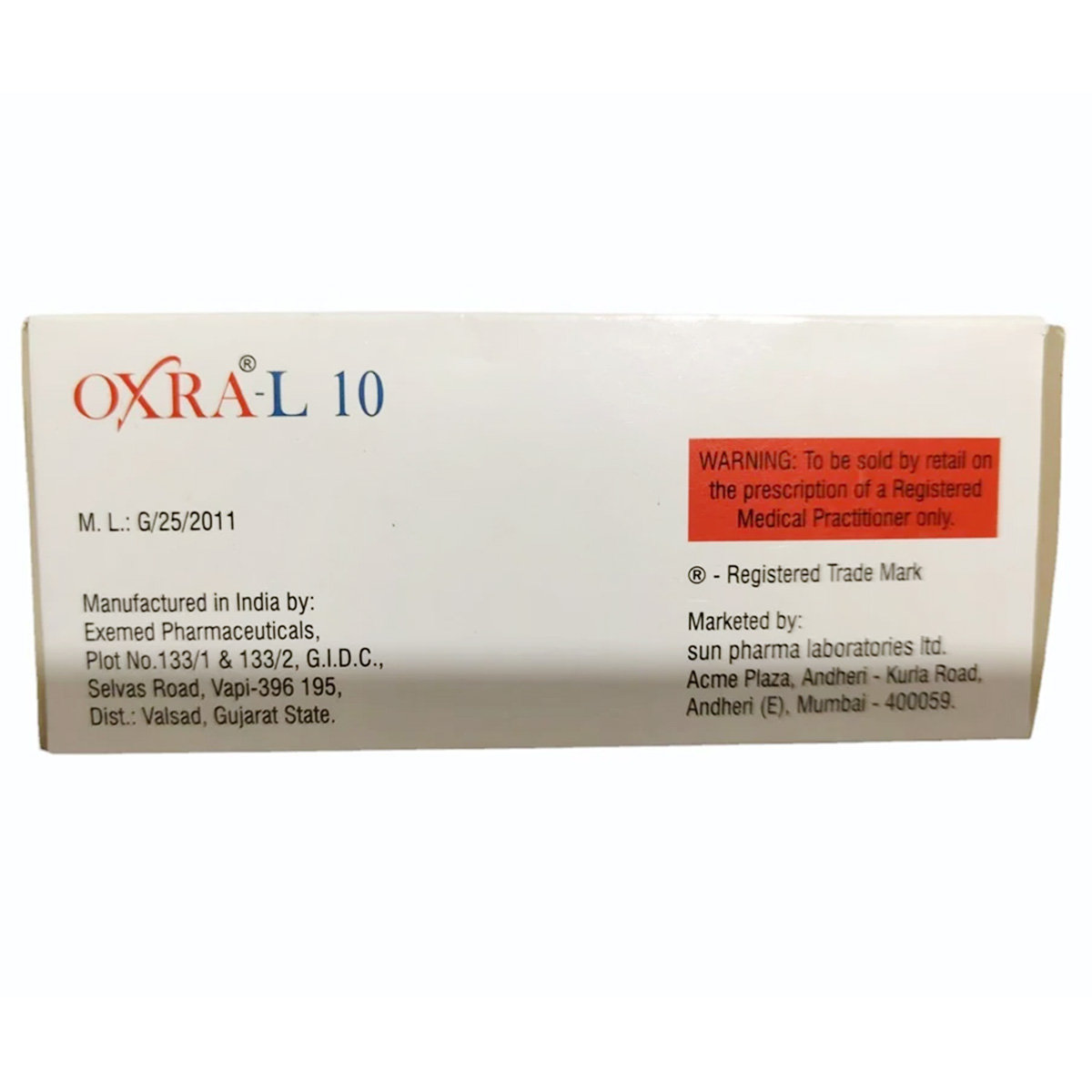 Oxra-L 10 Tablet 10's, Pack of 10 TabletS Oxra-L 10 Tablet 10's, Pack of 10 TabletS