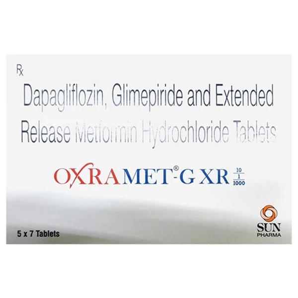 Oxramet-G XR 10/1/1000 Tablet 7's, Pack of 7 TabletS