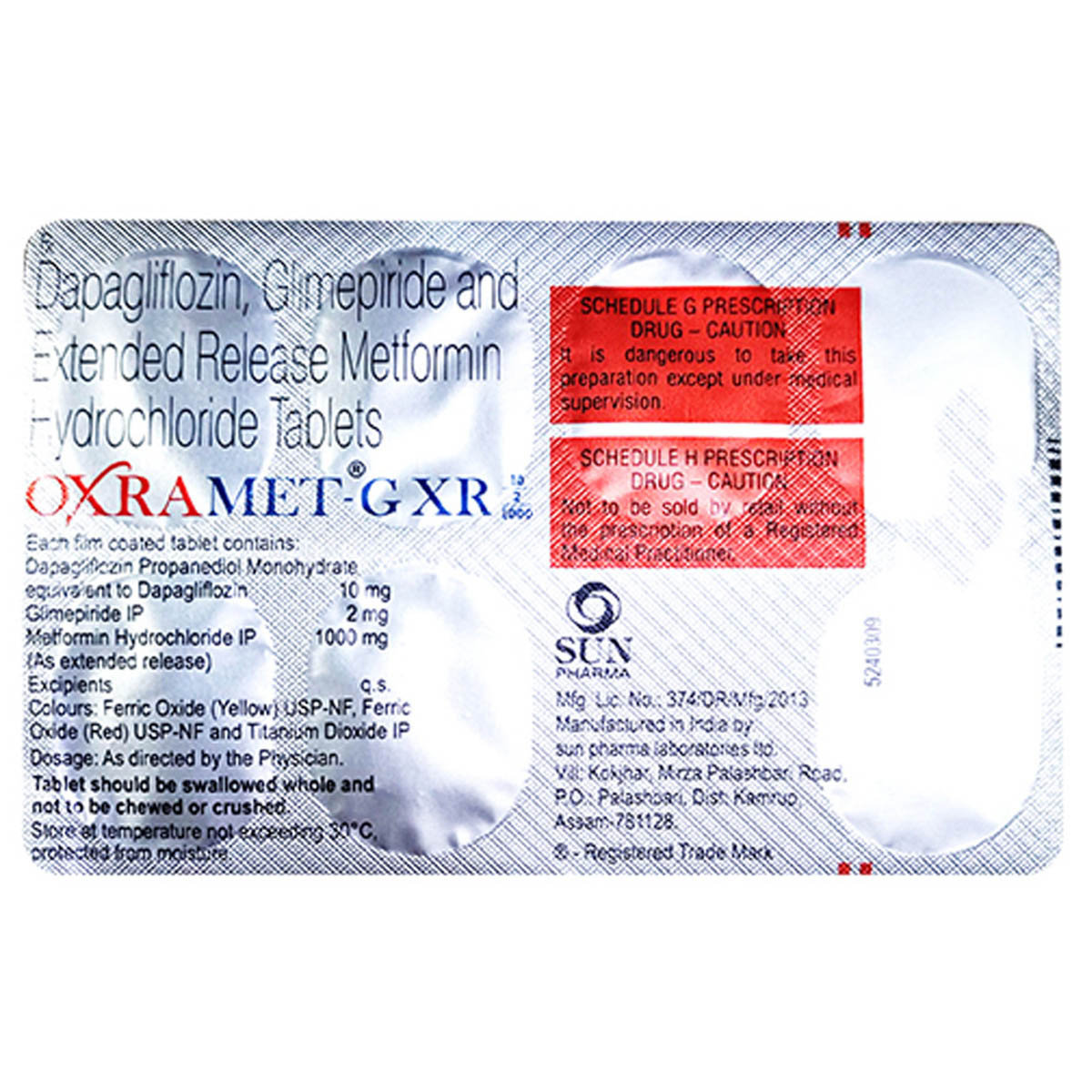 Oxramet-G XR 10/2/1000 Tablet 7's, Pack of 7 TabletS Oxramet-G XR 10/2/1000 Tablet 7's, Pack of 7 TabletS
