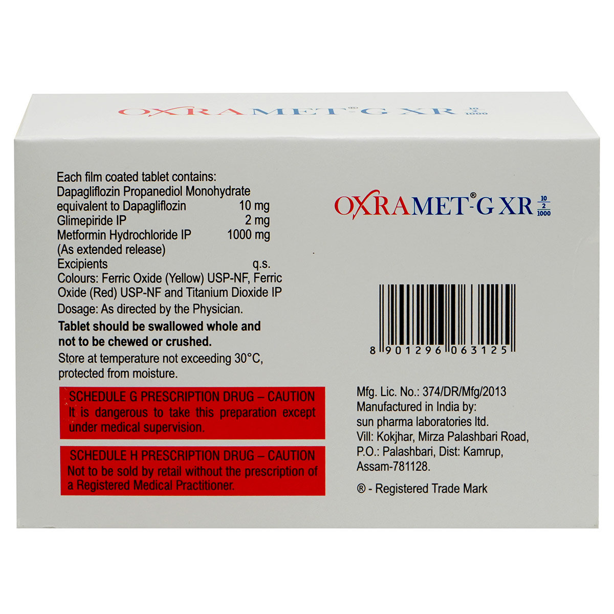 Oxramet-G XR 10/2/1000 Tablet 7's, Pack of 7 TabletS Oxramet-G XR 10/2/1000 Tablet 7's, Pack of 7 TabletS
