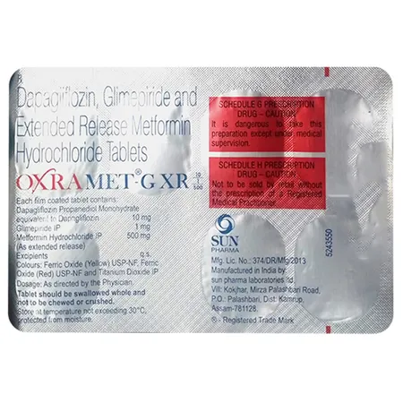Oxramet-G XR 10/1/500 Tablet 7's