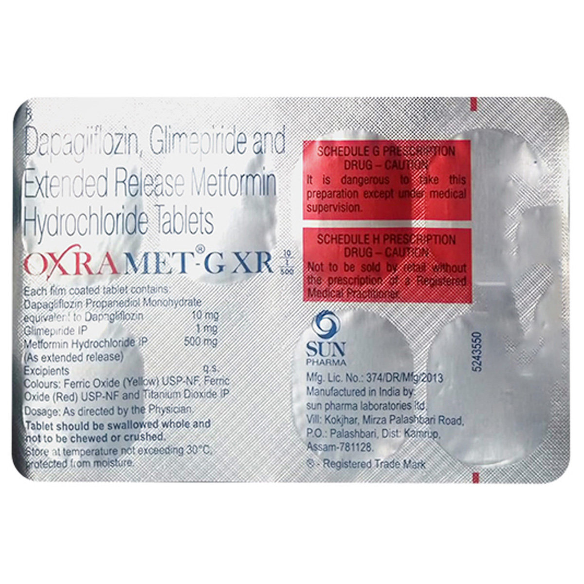 Oxramet-G XR 10/1/500 Tablet 7's, Pack of 7 TabletS Oxramet-G XR 10/1/500 Tablet 7's, Pack of 7 TabletS