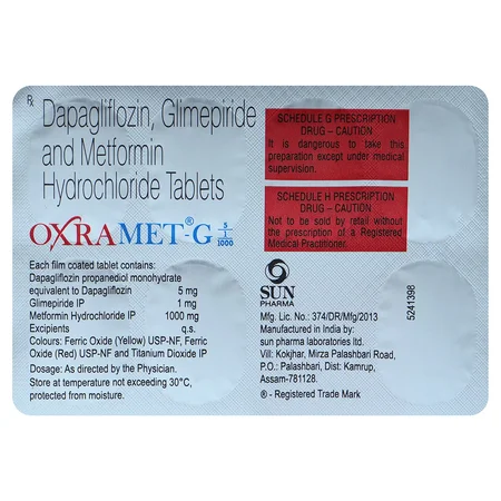 Oxramet-G 5/1/1000 Tablet 7's
