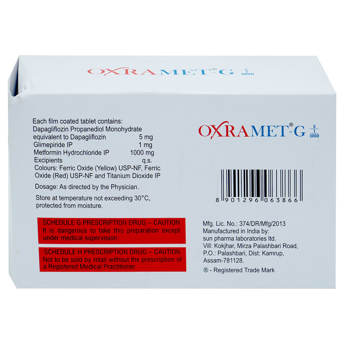 Oxramet-G 5/1/1000 Tablet 7's, Pack of 7 Oxramet-G 5/1/1000 Tablet 7's, Pack of 7