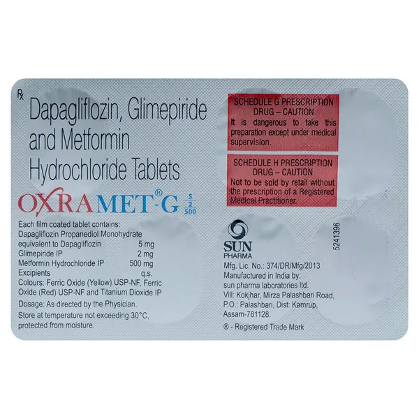 Oxramet-G 5/2/500 Tablet 7's