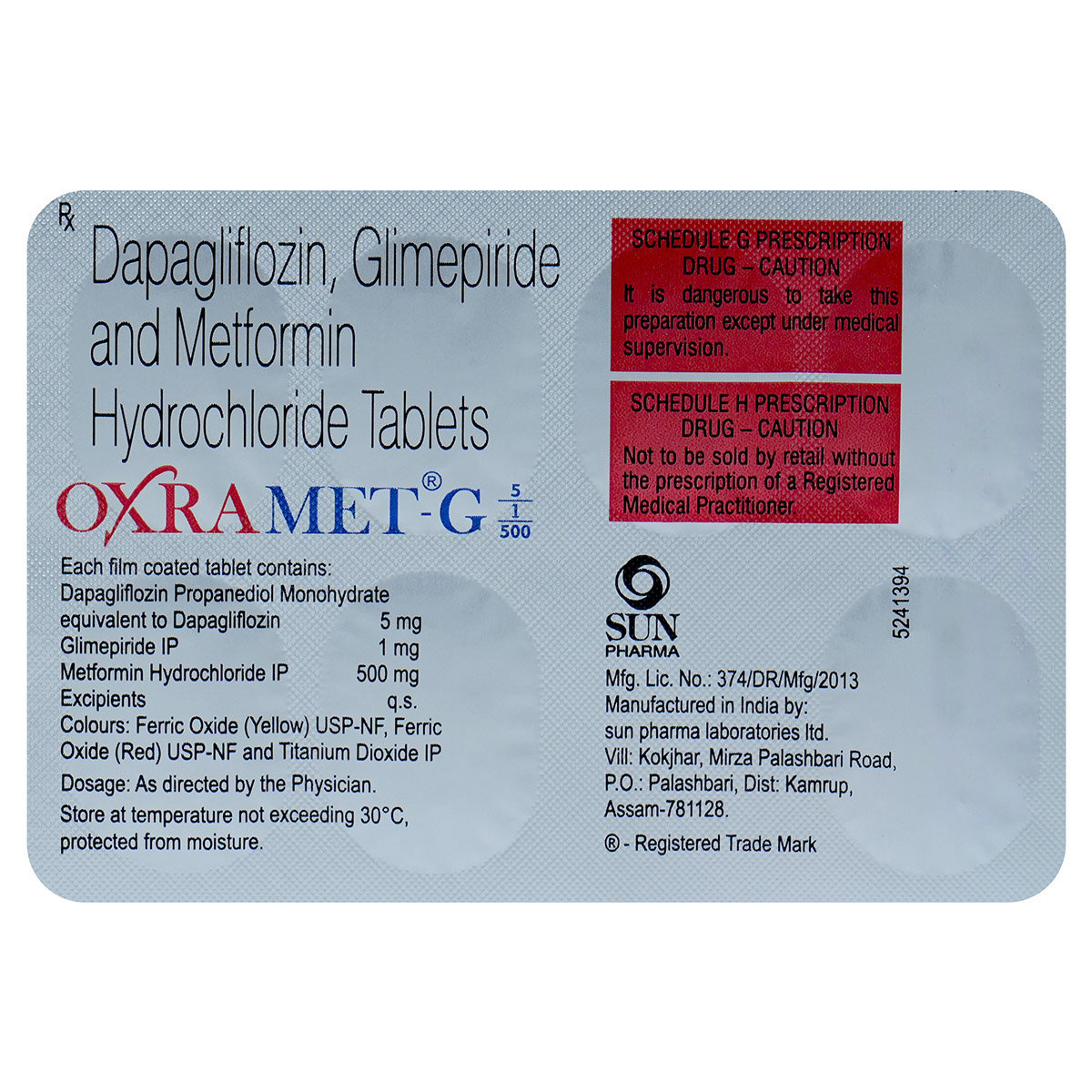Oxramet-G 5/1/500 Tablet 7's, Pack of 7 Oxramet-G 5/1/500 Tablet 7's, Pack of 7