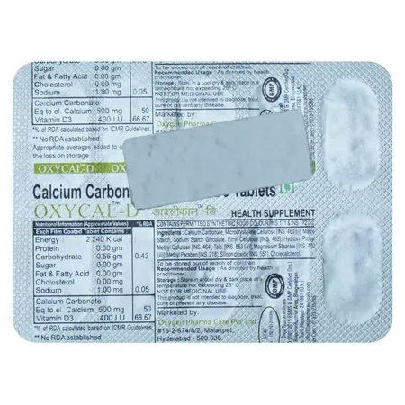 Oxycal D3 Tablet 10's