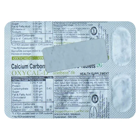 Oxycal D3 Tablet 10's