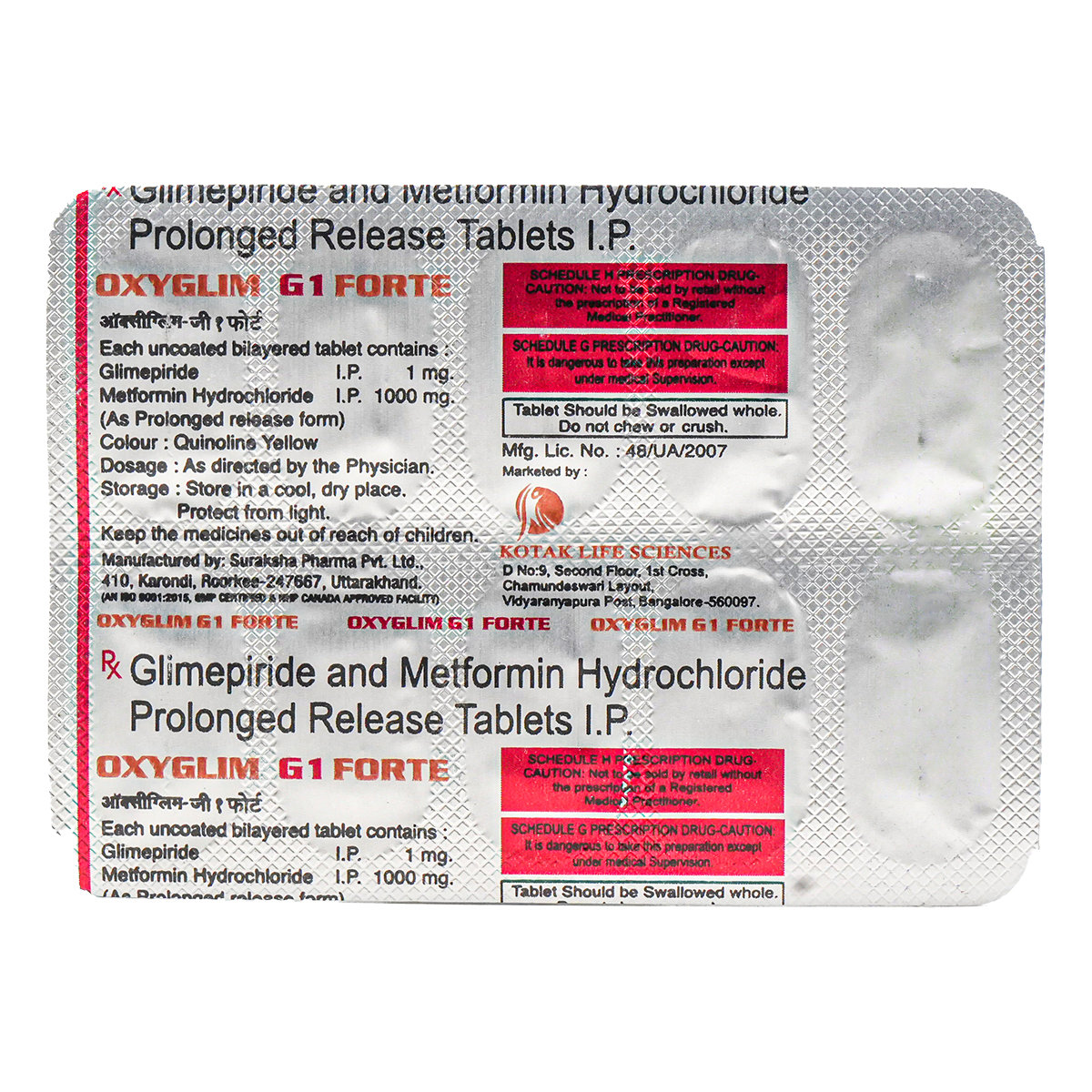 Oxyglim G 1Mg Forte Tablet 10'S, Pack of 10 TabletS Oxyglim G 1Mg Forte Tablet 10'S, Pack of 10 TabletS