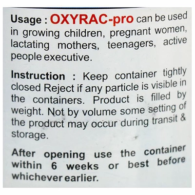 Oxyrac-Pro Sugar Free Vanilla Powder 200 gm, Pack of 1