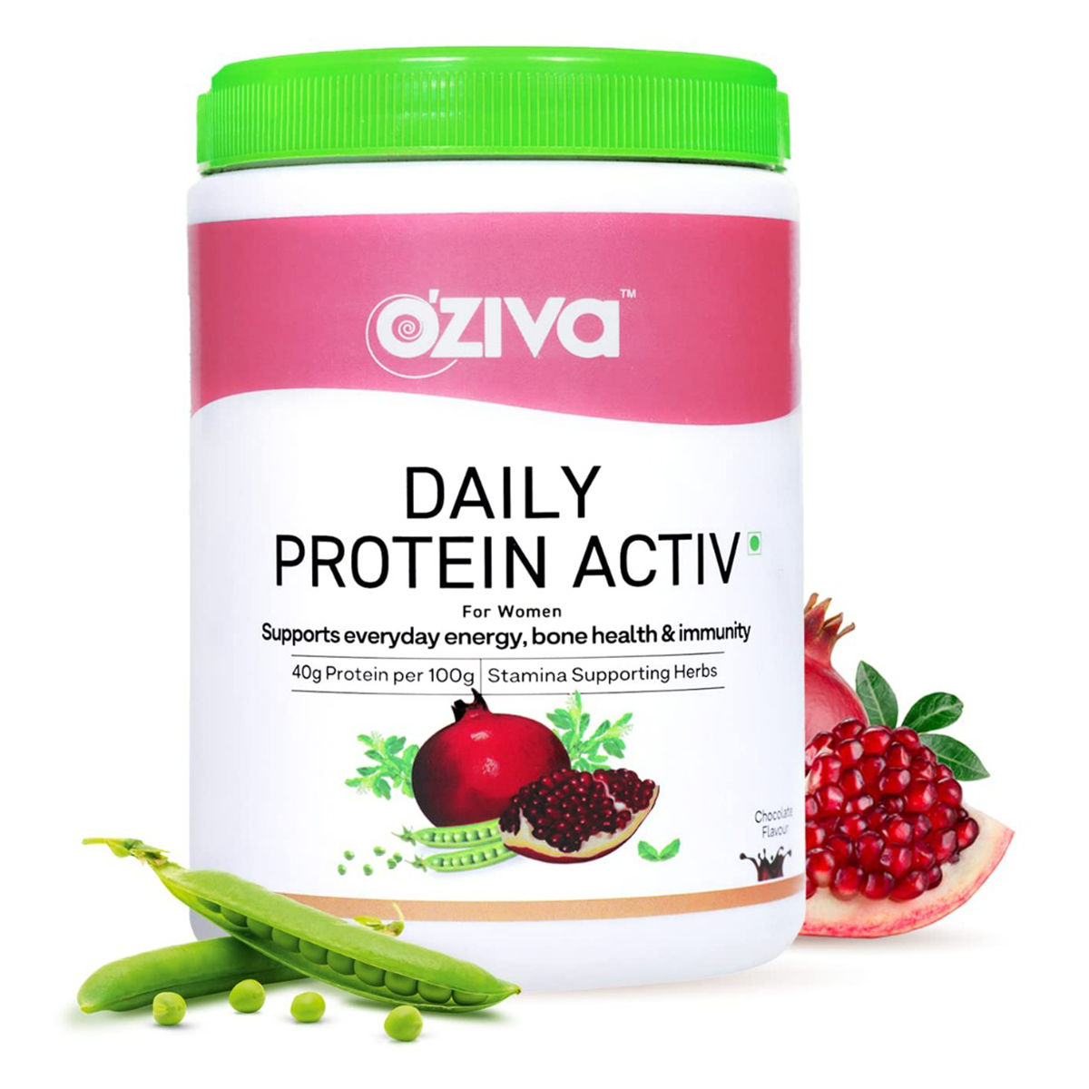 Buy OZiva Daily Protein Activ Chocolate Flavour Powder for Women, 300 gm Online