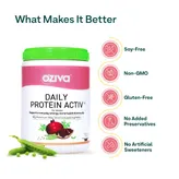 OZiva Daily Protein Activ Chocolate Flavour Powder for Women, 300 gm, Pack of 1