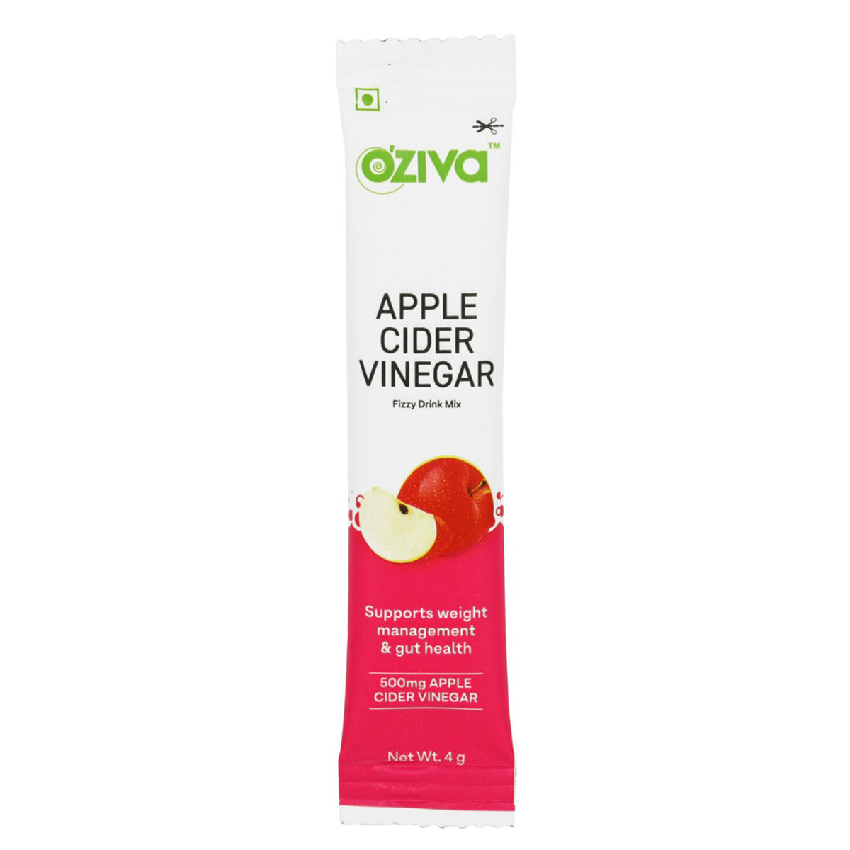 OZiva Apple Cider Vinegar Fizzy Drink, 6 Sachets (6x4 gm), Pack of 1 OZiva Apple Cider Vinegar Fizzy Drink, 6 Sachets (6x4 gm), Pack of 1