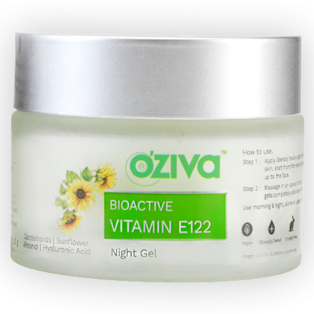 OZiva Bioactive Vitamin E122 Night Gel, 50 gm Price, Uses, Side Effects