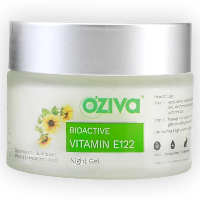 OZiva Bioactive Vitamin E122 Night Gel, 50 gm, Pack of 1