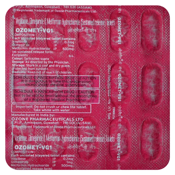 Ozomet-VG1 Tablet 15's, Pack of 15