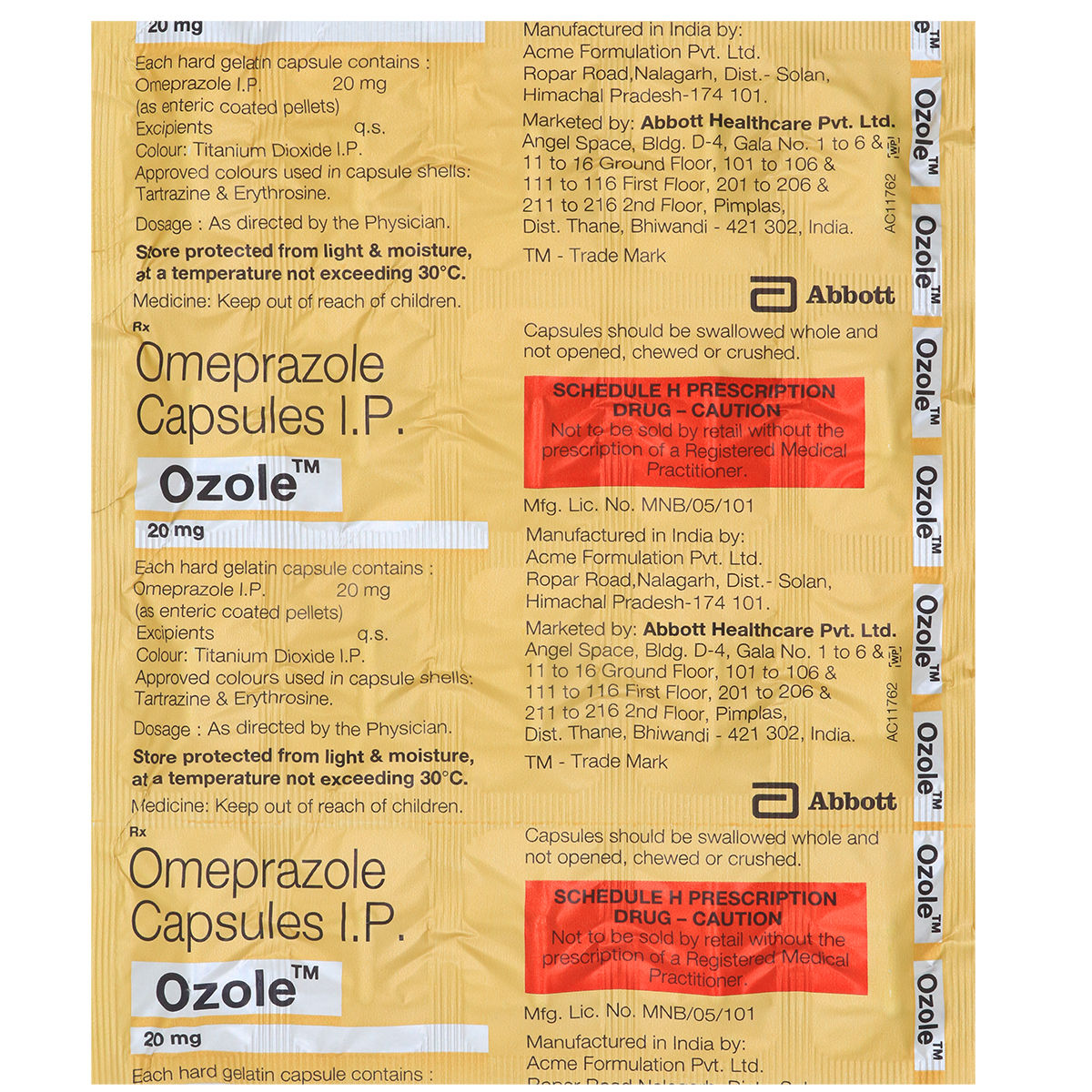ozole 20 mg capsule