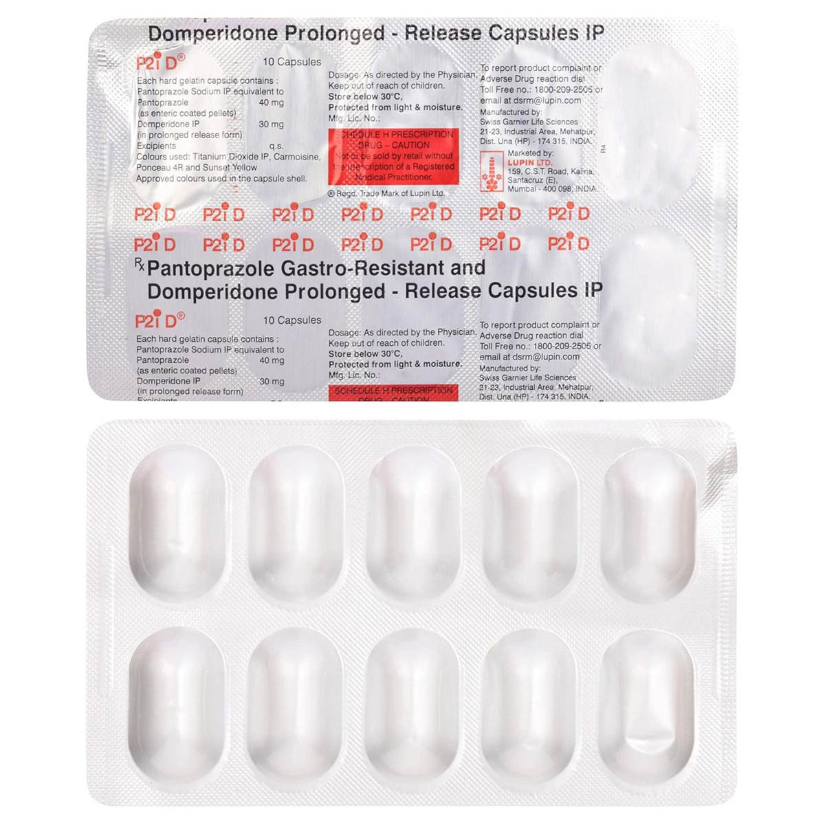 P2I D Capsule 10's, Pack of 10 P2I D Capsule 10's, Pack of 10