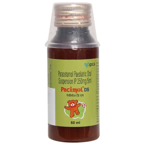 Pacimol DS Syrup 60 ml, Pack of 1 Syrup