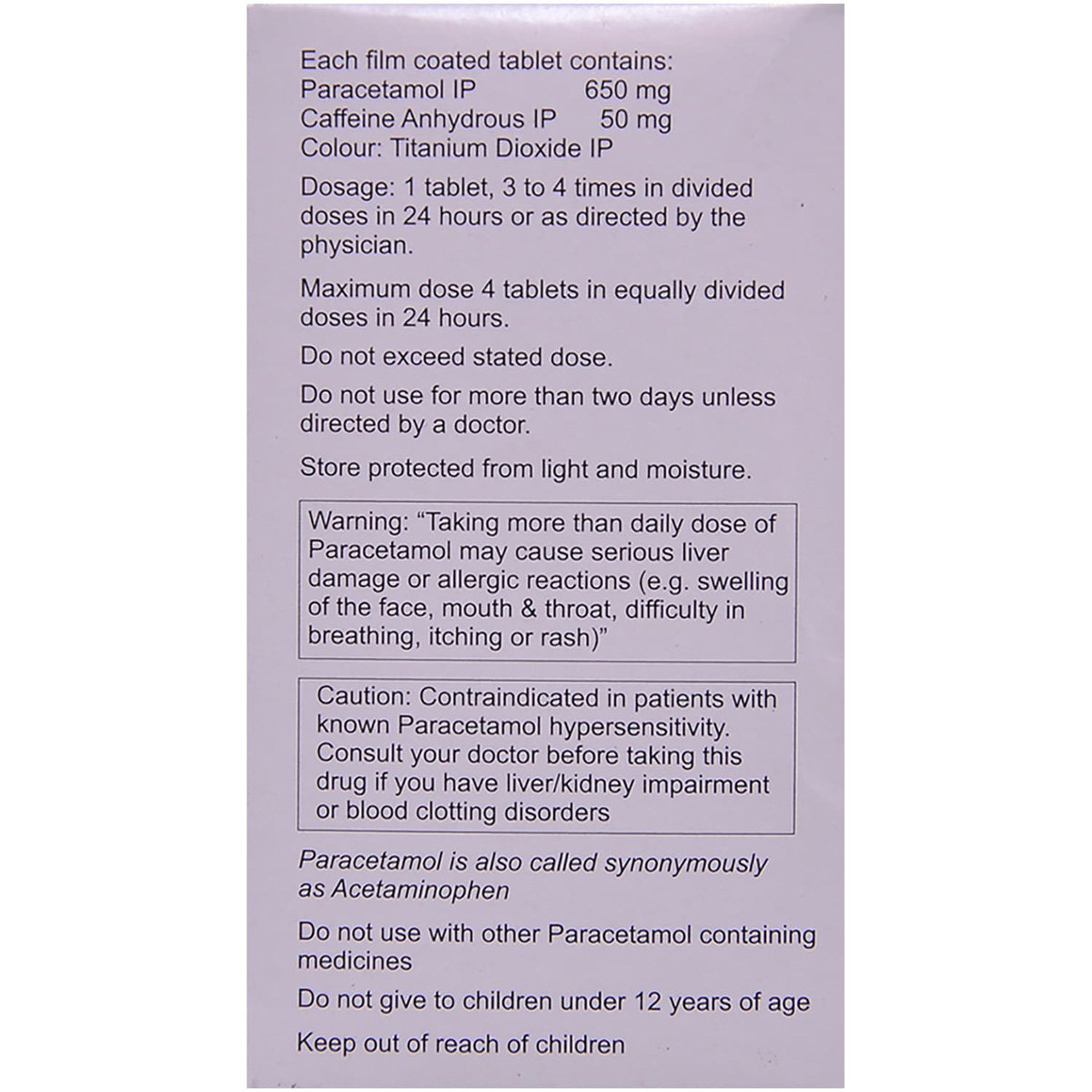 Pacimol Active Tablet 10's, Pack of 10 Pacimol Active Tablet 10's, Pack of 10