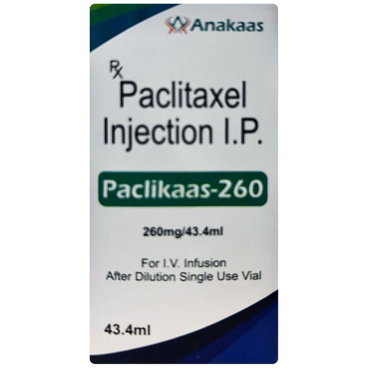 Paclikaas-260 Injection 43.4 ml Paclikaas-260 Injection 43.4 ml