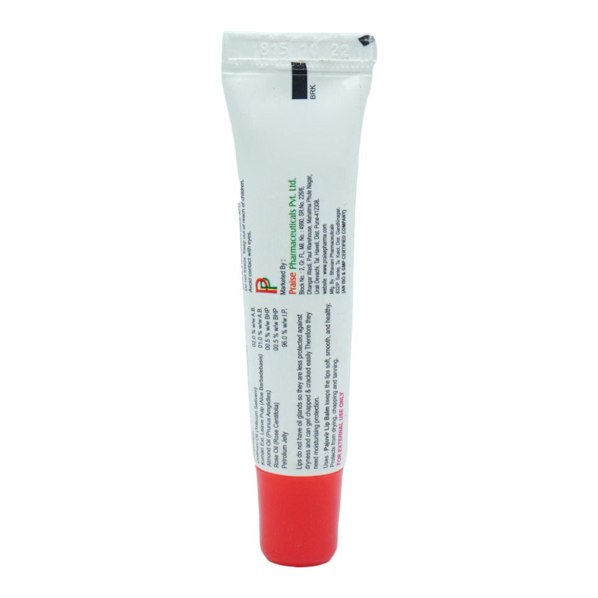 Pajuvir Lip Balm 10 gm, Pack of 1 Pajuvir Lip Balm 10 gm, Pack of 1