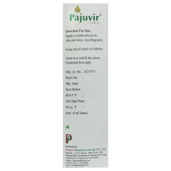 Praise Pajuvir Emollient Lotion, 100 ml