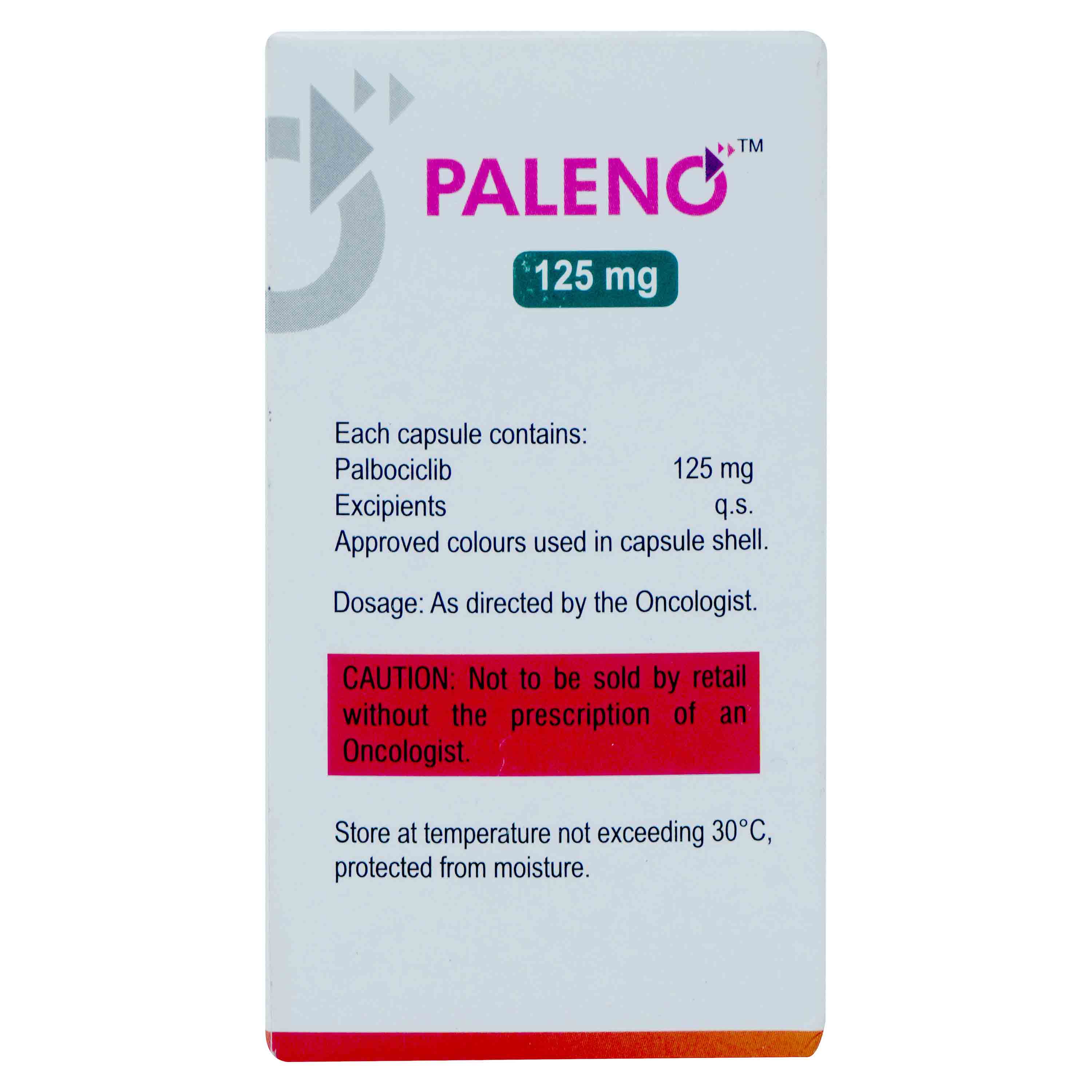 Paleno 125 mg Capsule 21's, Pack of 1 Capsule Paleno 125 mg Capsule 21's, Pack of 1 Capsule