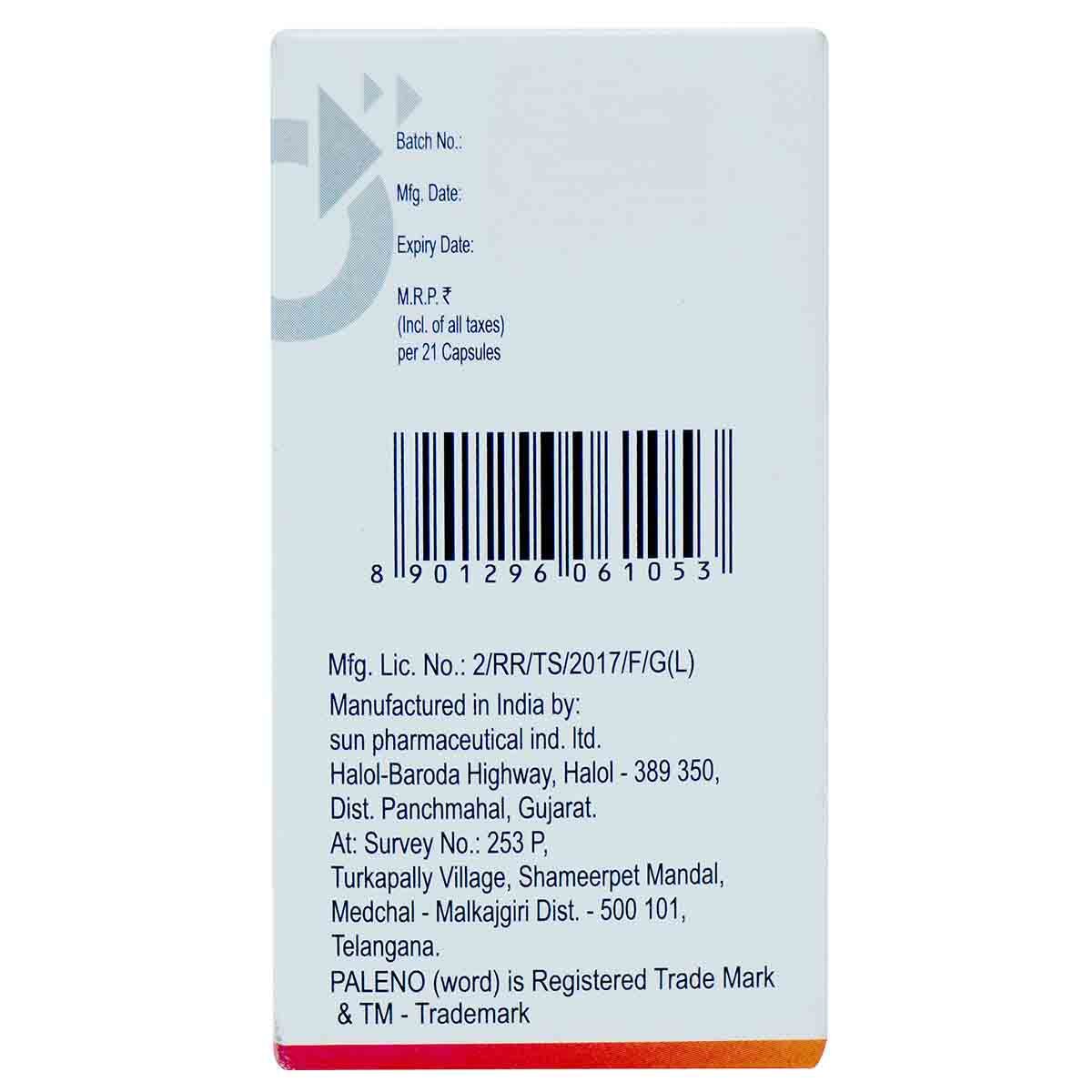 Paleno 125 mg Capsule 21's, Pack of 1 Capsule Paleno 125 mg Capsule 21's, Pack of 1 Capsule