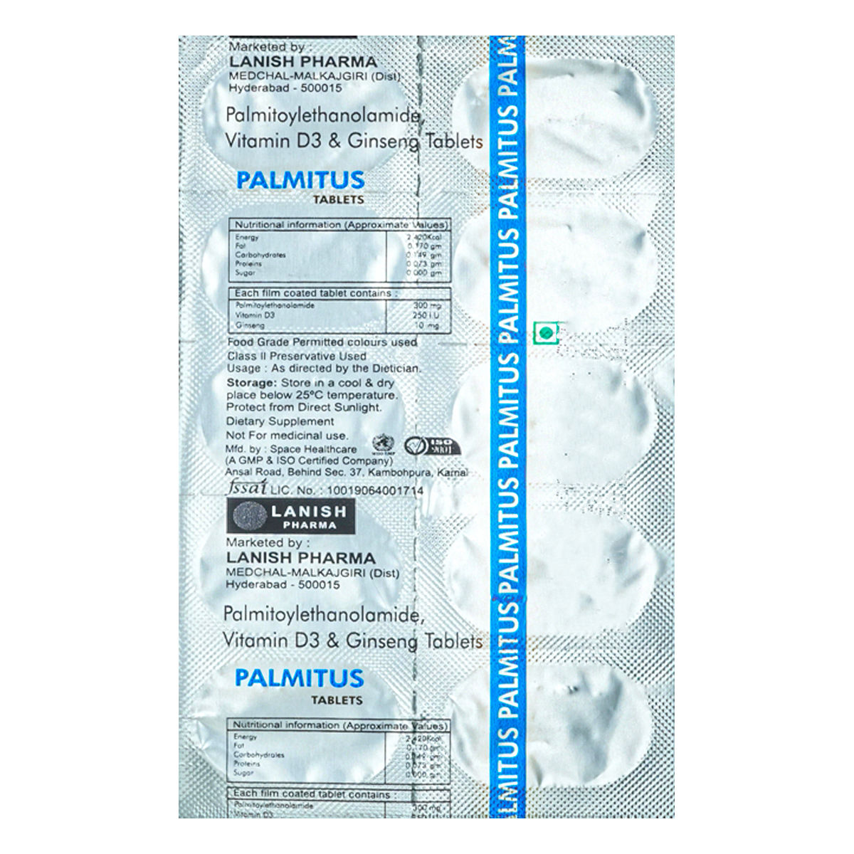 Buy Palmitus Tablet 10's Online