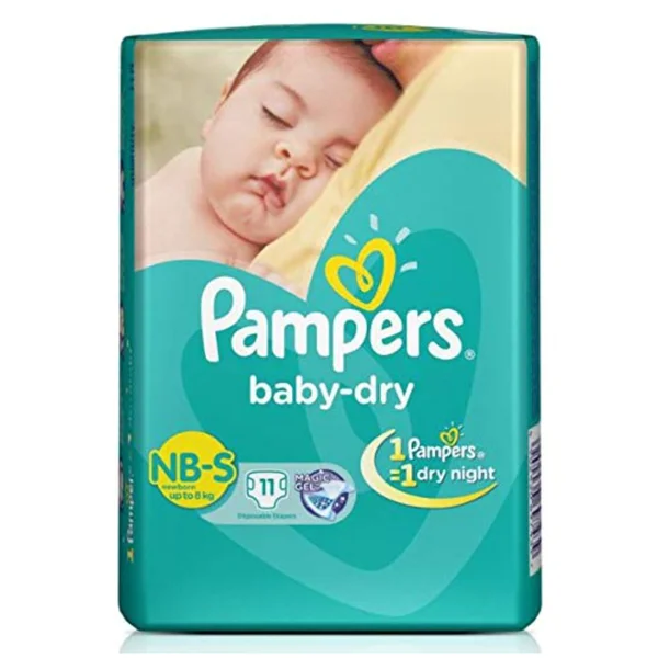 Pampers Baby Dry Diapers New Born-Small, 11 Count, Pack of 1