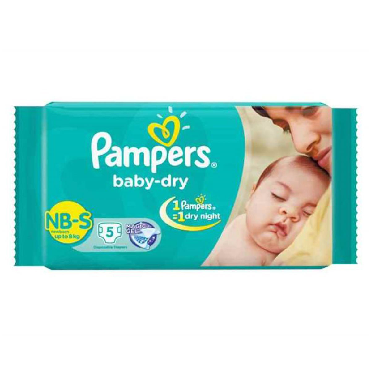 Pampers Baby-Dry Diapers Small, 5 Count, Pack of 1 