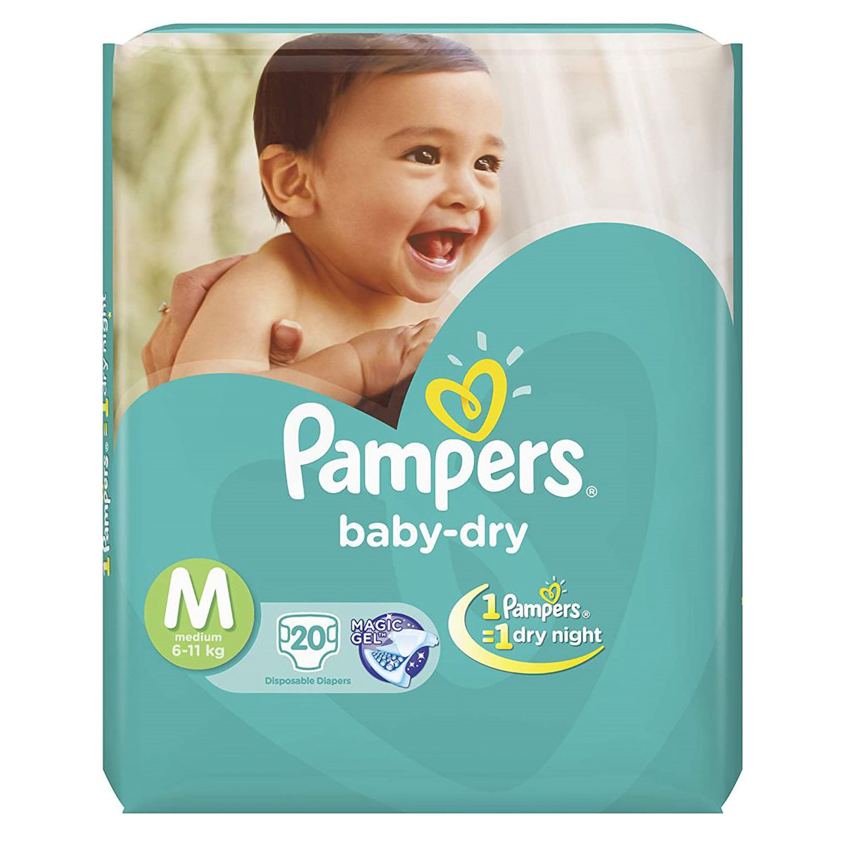 Pampers Baby Dry Diapers Medium, 20 Count, Pack of 1 Pampers Baby Dry Diapers Medium, 20 Count, Pack of 1