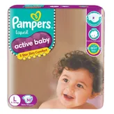 Pampers Active Baby Taped Diapers Large, 50 Count, Pack of 1