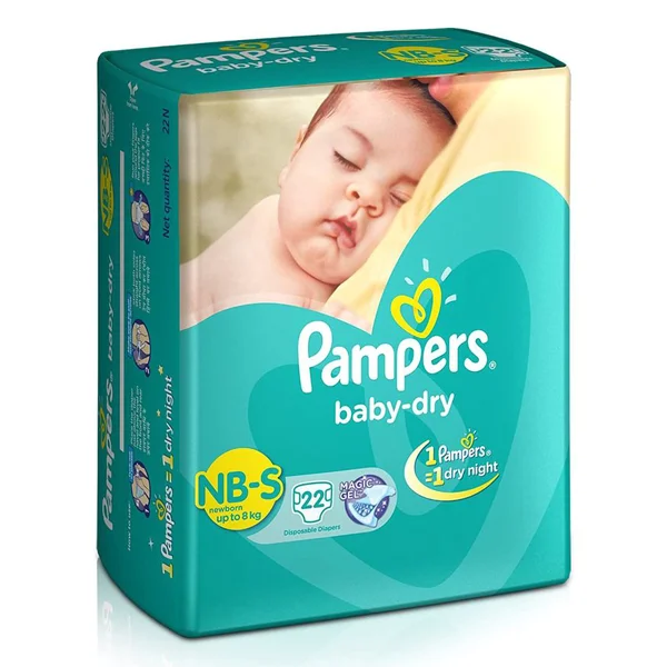 Pampers Baby Dry Diaper Pants New Born-Small, 22 Count, Pack of 1