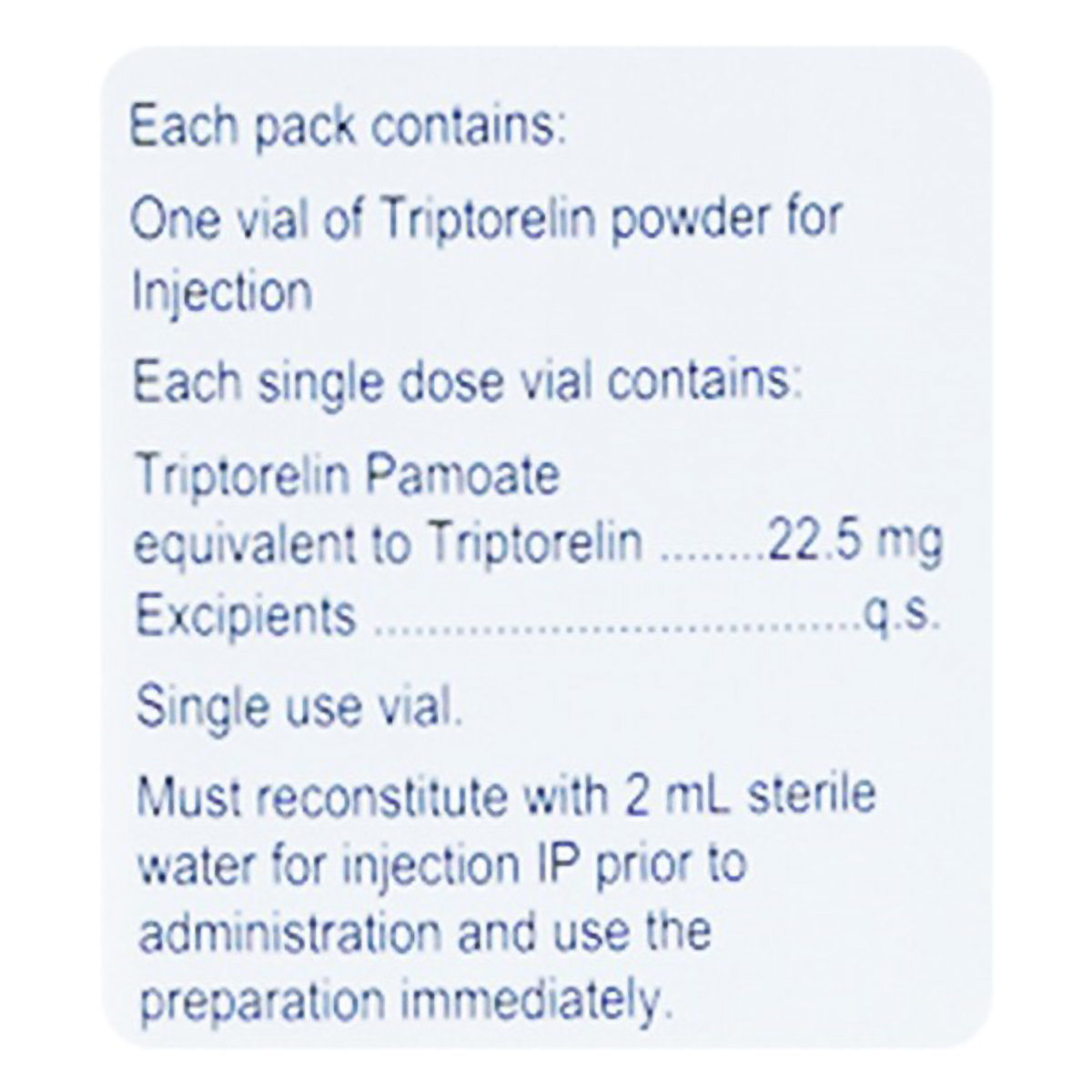 Pamorelin La 22.5Mg Inj, Pack of 1 Injection Pamorelin La 22.5Mg Inj, Pack of 1 Injection