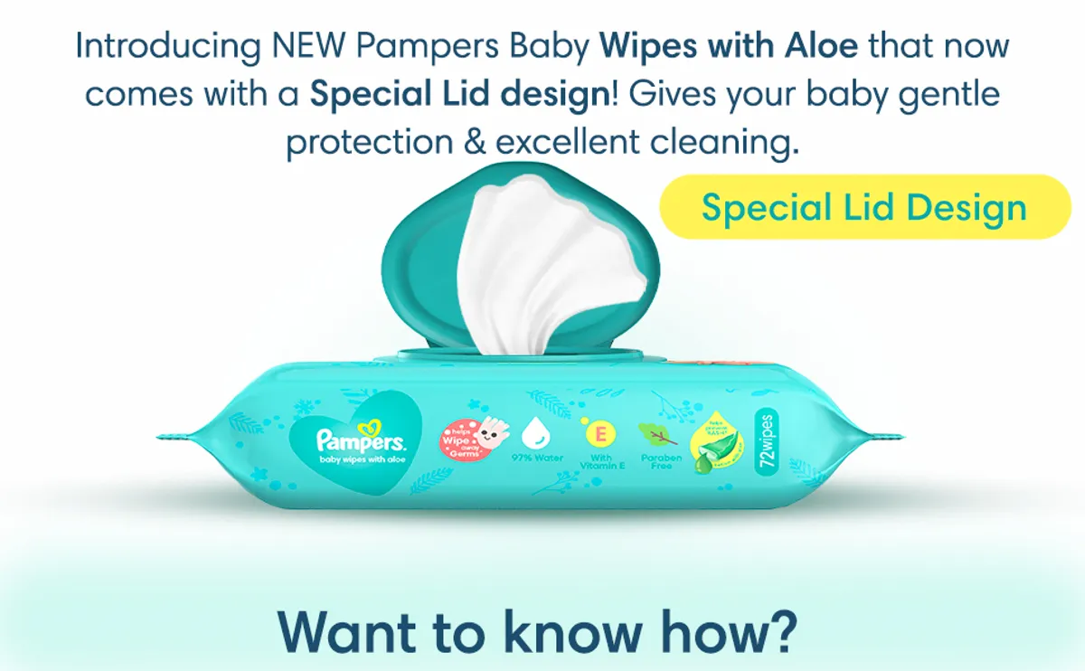 Buy Pampers Baby Wipes with Aloe, 72 Count 19 Minutes Delivery