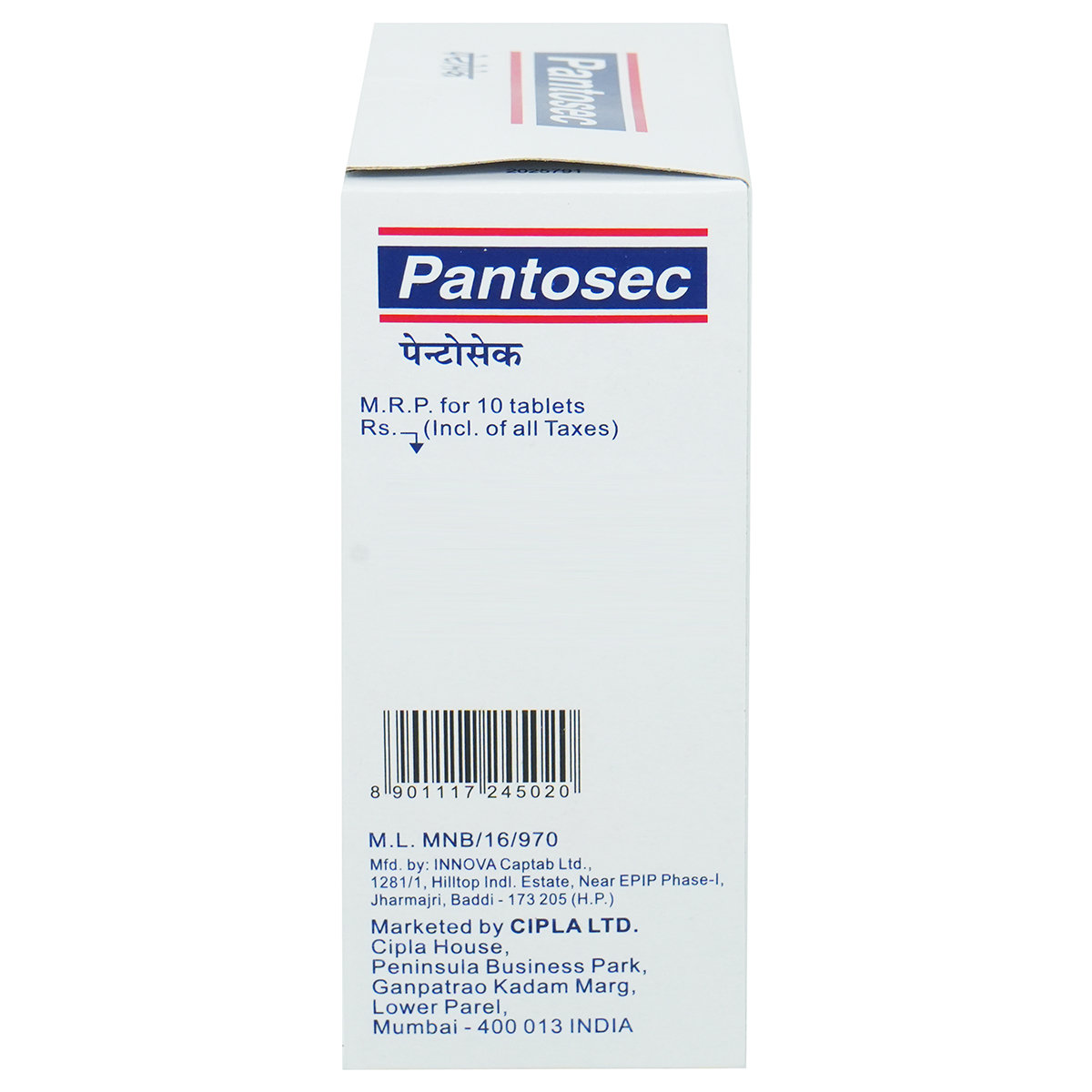 Pantosec 40 mg Tablet 10's, Pack of 10 TABLETS Pantosec 40 mg Tablet 10's, Pack of 10 TABLETS