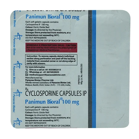Panimun Bioral 100 mg Capsule 6's