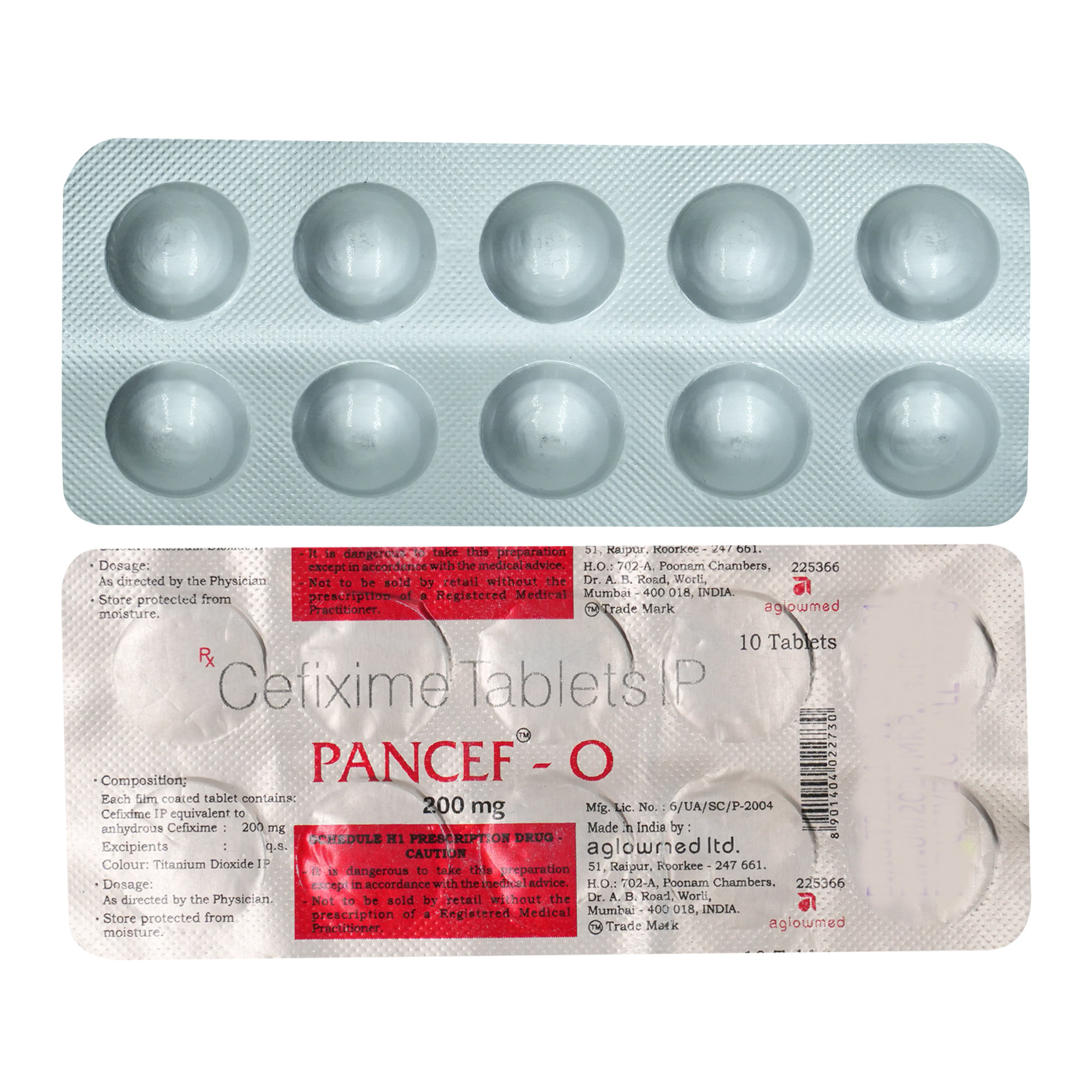 Pancef O 200 mg Tablet 10's, Pack of 10 TabletS Pancef O 200 mg Tablet 10's, Pack of 10 TabletS