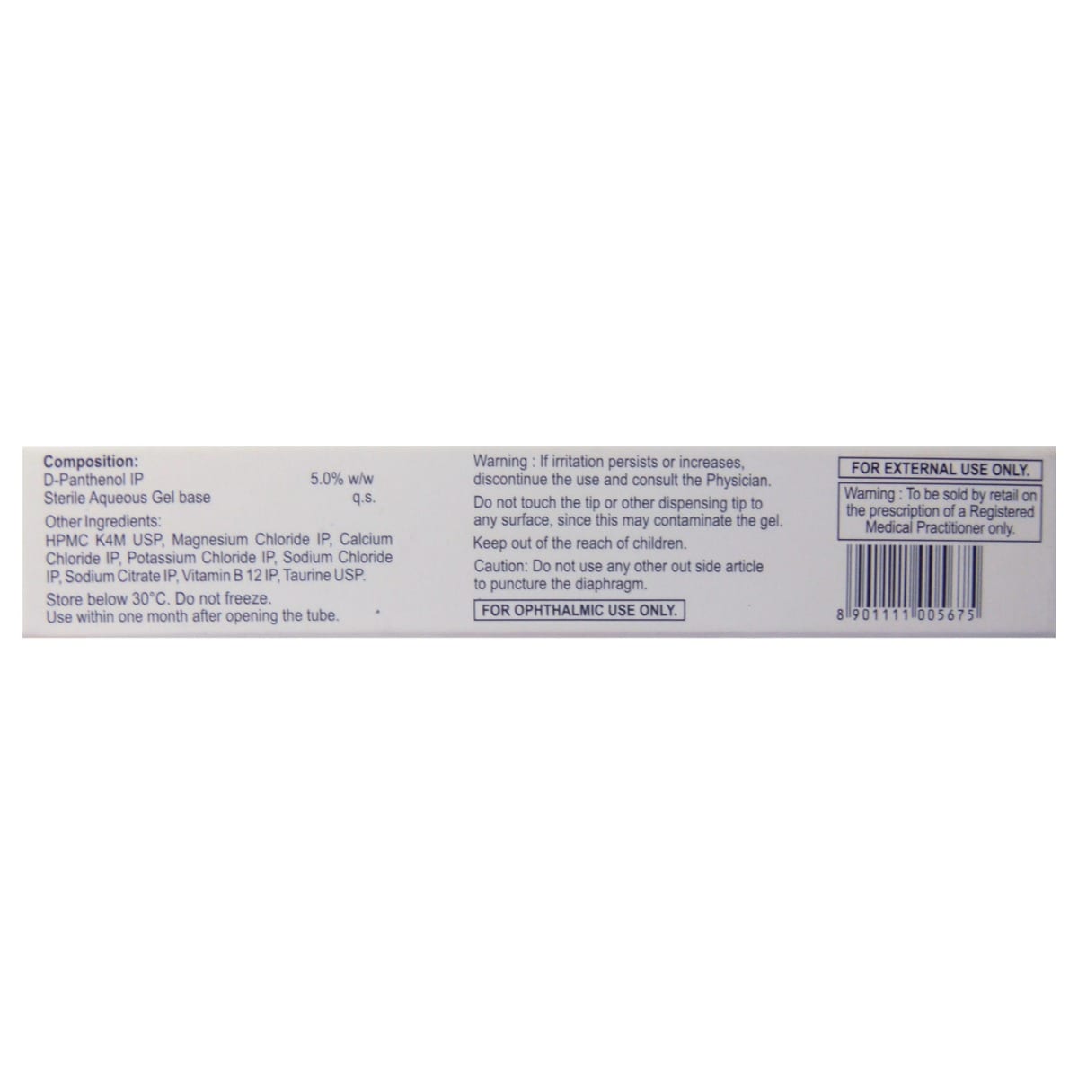 Panthegel Ophthalmic Gel 5 gm, Pack of 1 EYE GEL Panthegel Ophthalmic Gel 5 gm, Pack of 1 EYE GEL