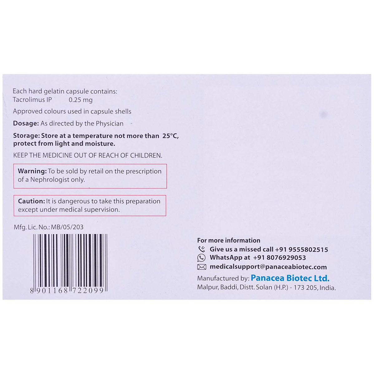 Pangraf 0.25 Capsule 10's, Pack of 10 CAPSULES Pangraf 0.25 Capsule 10's, Pack of 10 CAPSULES