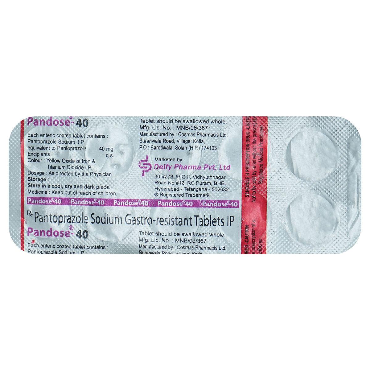 Pandose-40 Tablet | Uses, Side Effects, Price | Apollo Pharmacy