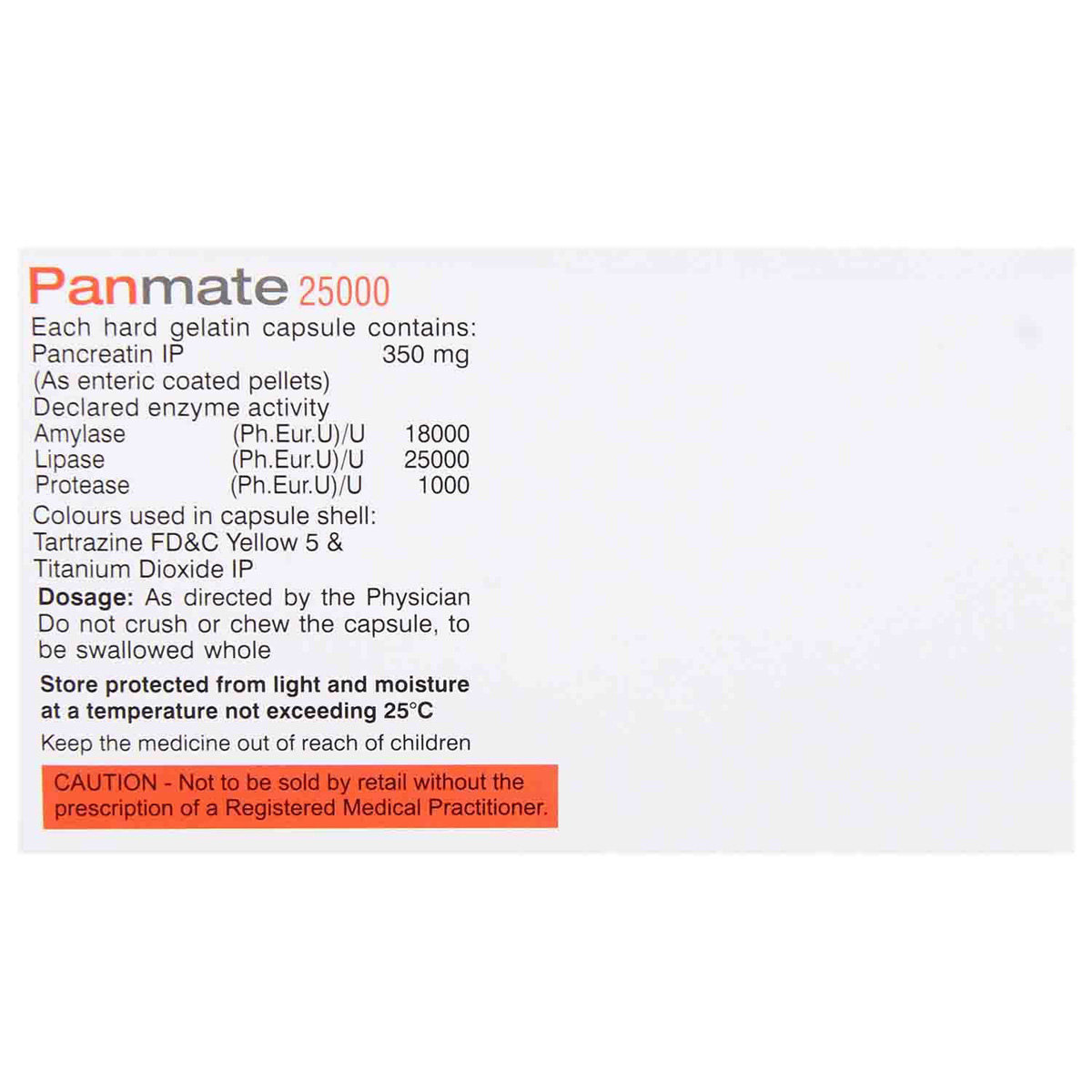 Panmate 25000 Capsule 10's, Pack of 10 CapsuleS Panmate 25000 Capsule 10's, Pack of 10 CapsuleS