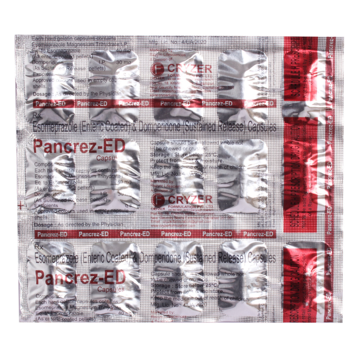 Pancrez-ED Capsule 15's, Pack of 15 CAPSULES Pancrez-ED Capsule 15's, Pack of 15 CAPSULES