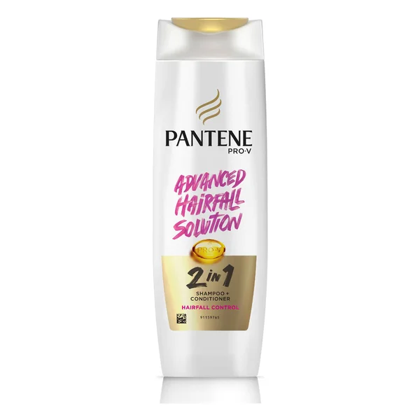 Pantene Pro-V 2 In 1 Hair Fall Control Shampoo + Conditioner, 180 ml, Pack of 1